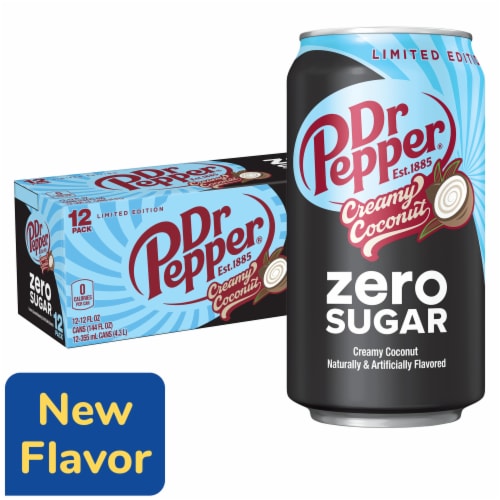 Dr Pepper Creamy Coconut Zero Sugar Soda - Cold Ready