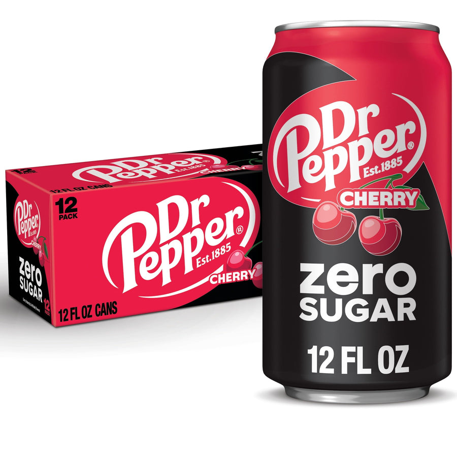 Dr Pepper Cherry Zero Sugar Soda - Fresh Flavor